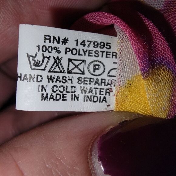 Marbella & Ashford tie dye embellished bohemian poncho top One size fits most - Picture 6 of 6